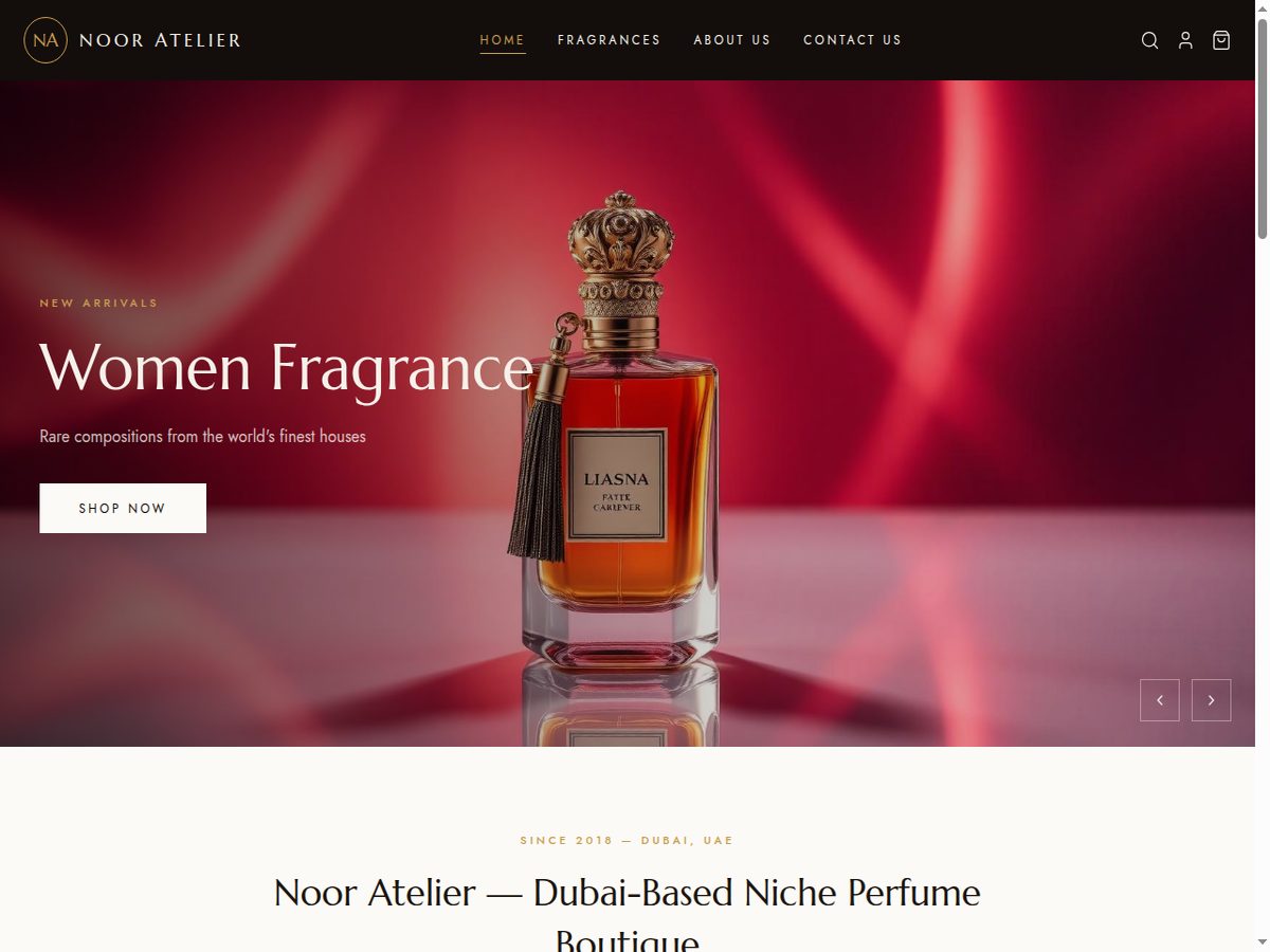 Noor Atelier website preview